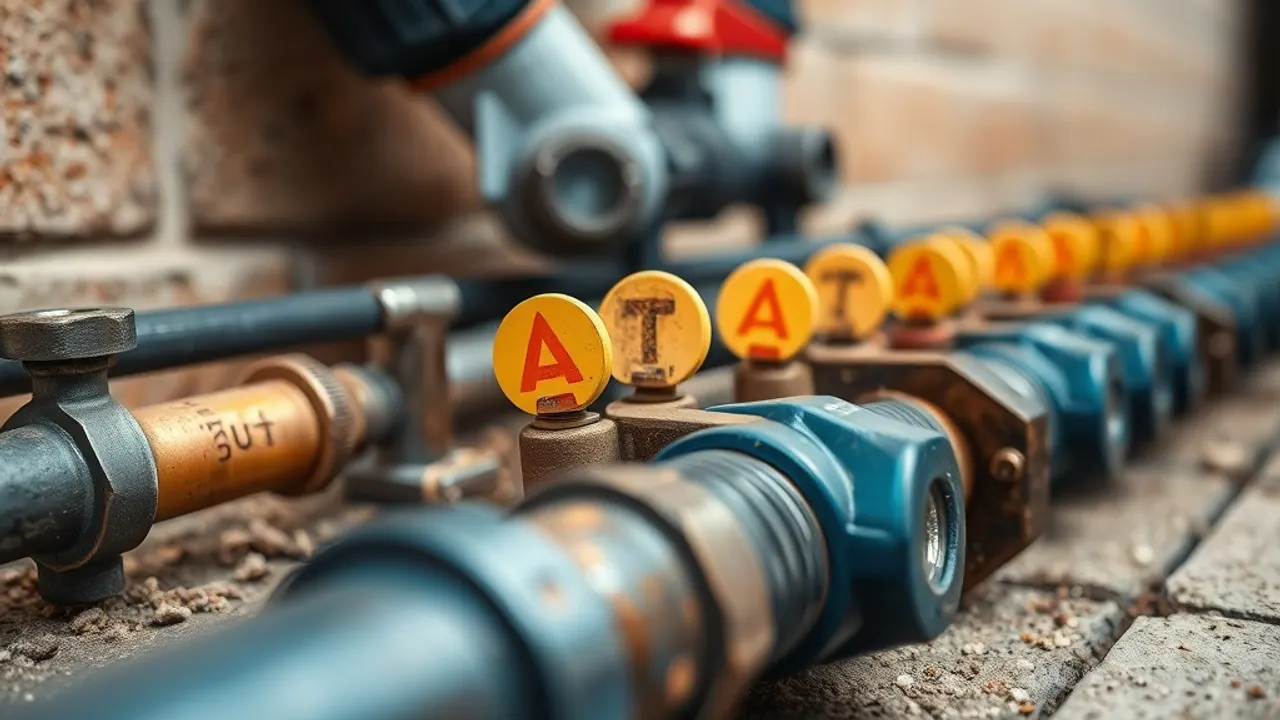 Tools and site markers used in Plumbing in Ashby-de-la-Zouch